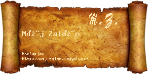 Máj Zalán névjegykártya
