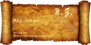 Máj Zalán névjegykártya