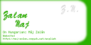 zalan maj business card